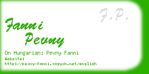 fanni pevny business card